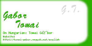 gabor tomai business card